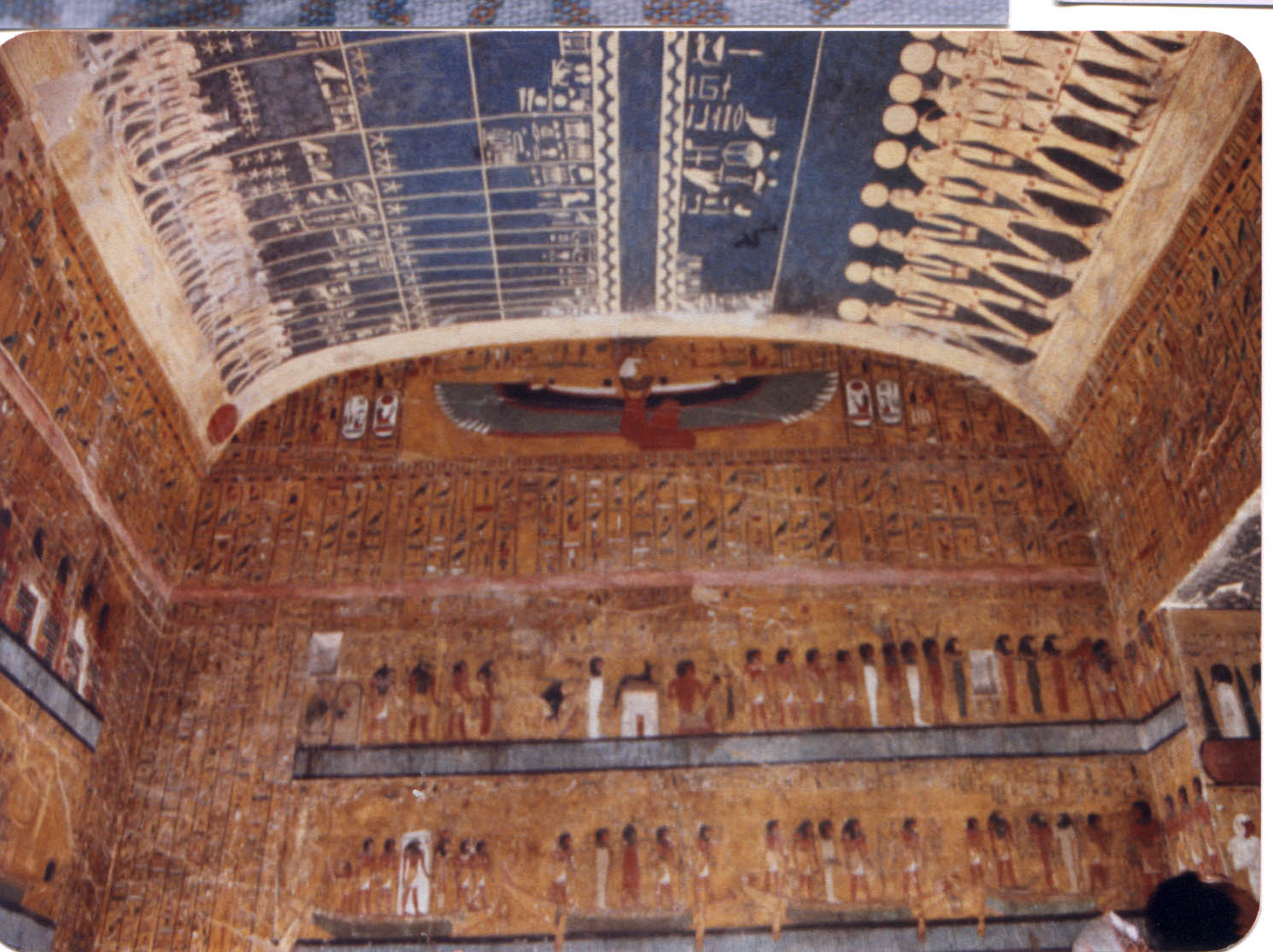 The burial chamber in  the tomb of Seti I